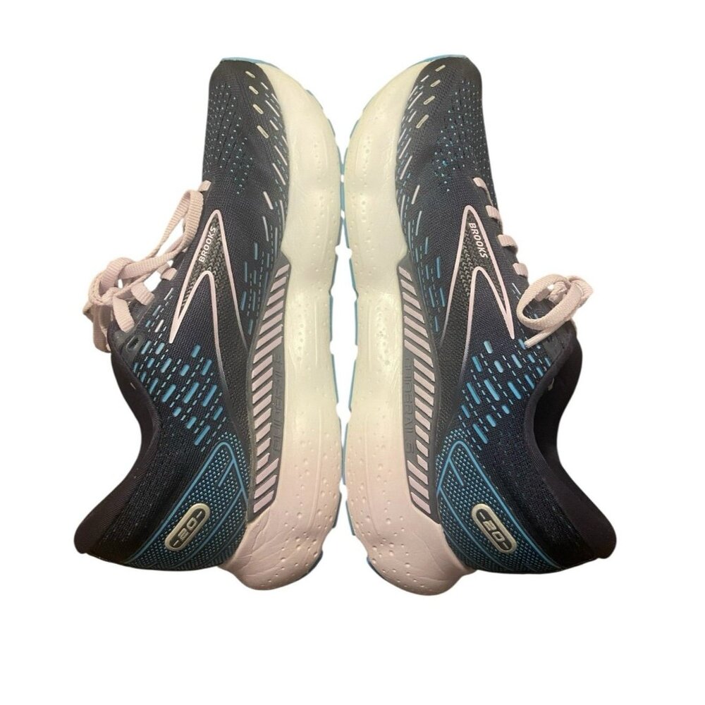 Brooks Glycerin 20 Shoes Size 8.5 Blue/Lilac‎ Athleisure Run Women's Academia